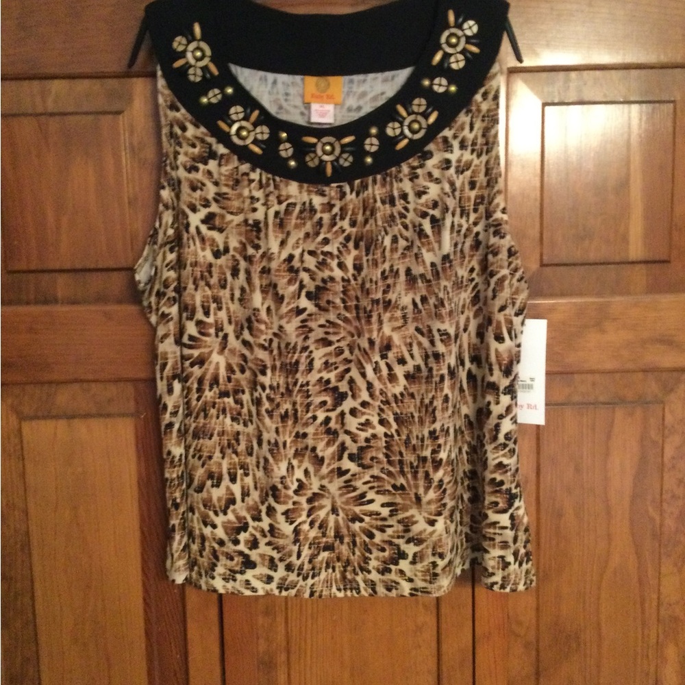 NWT Ruby Rd Tribal Beat Top, sz XL